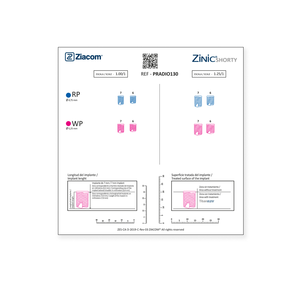 Guia radiográfica Zinic® Shorty