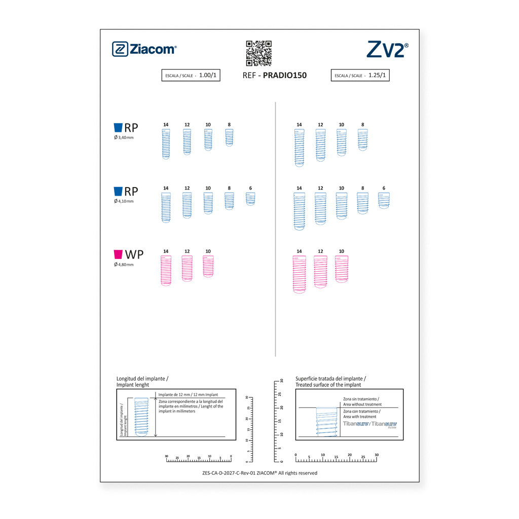 Radigraphic template  ZV2 