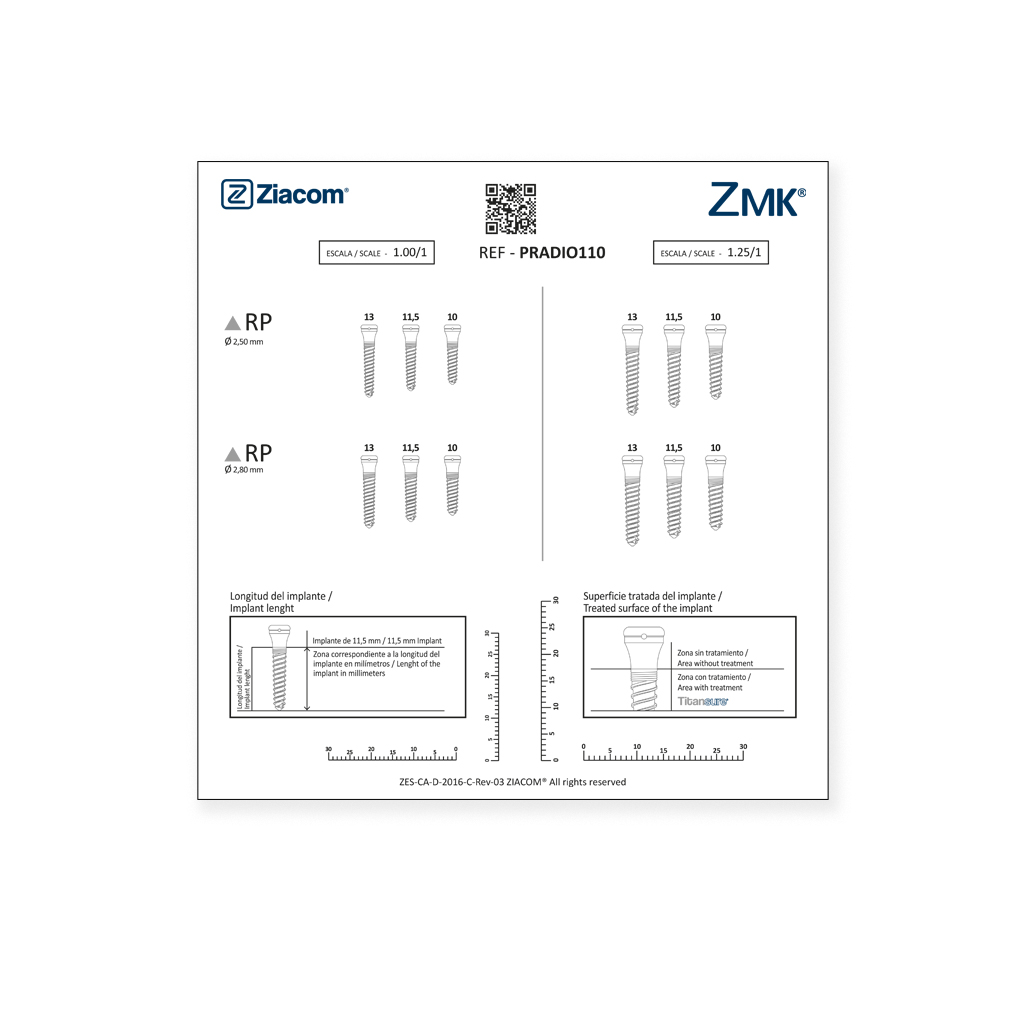 Radigraphic template ZMK