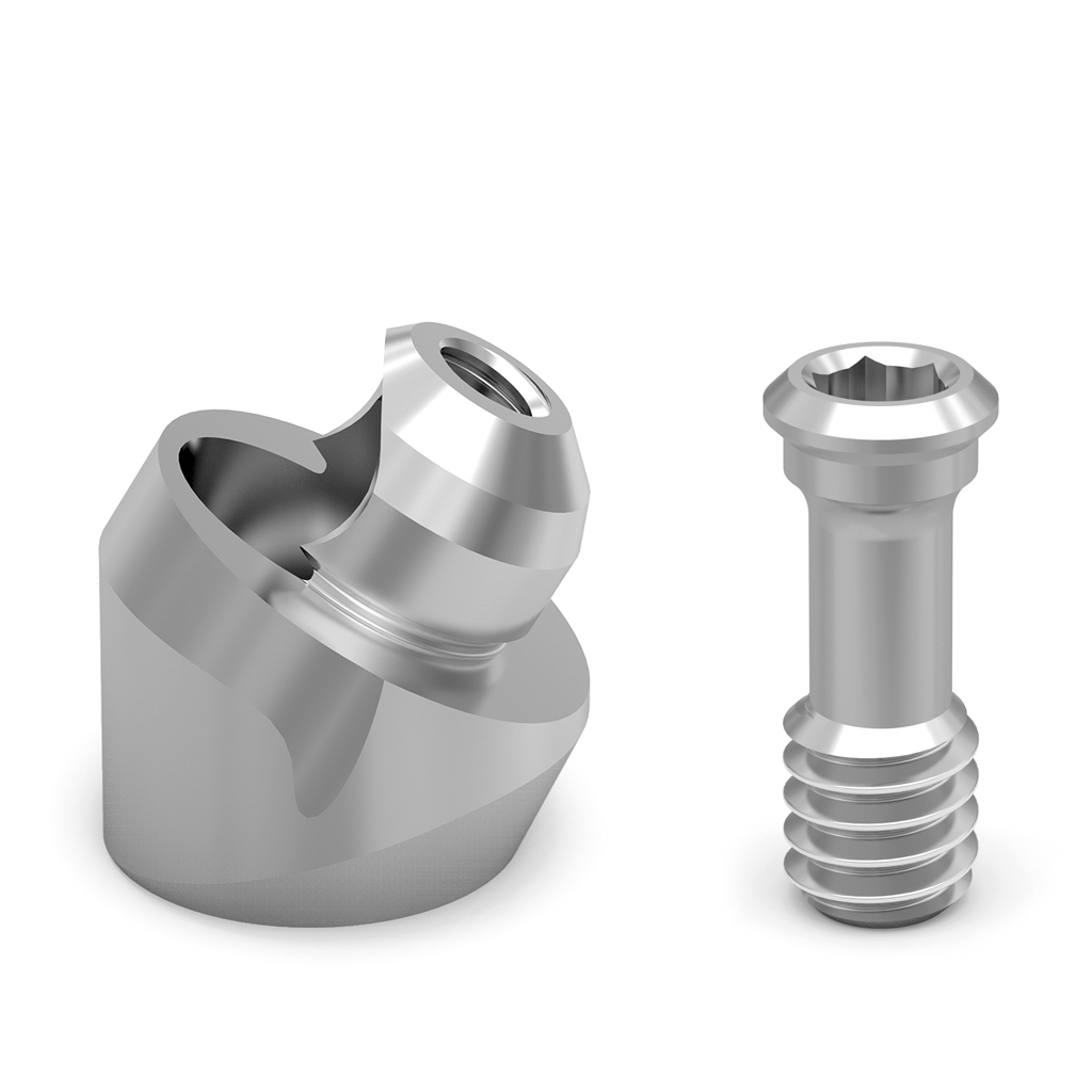 30° Angled abutment.+clinical screw. External connection