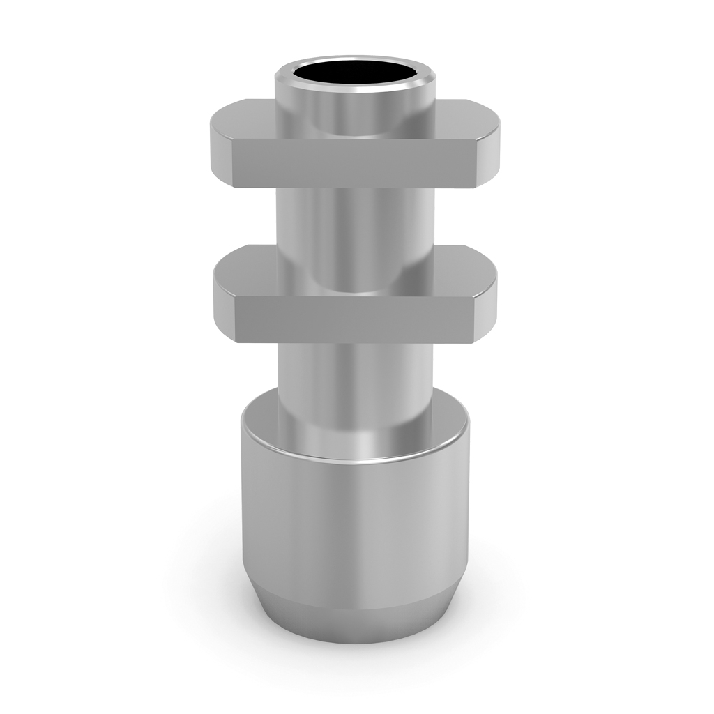 Short impression abutment external connection