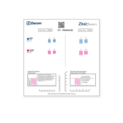 [PRADIO130] Radigraphic template Zinic® Shorty