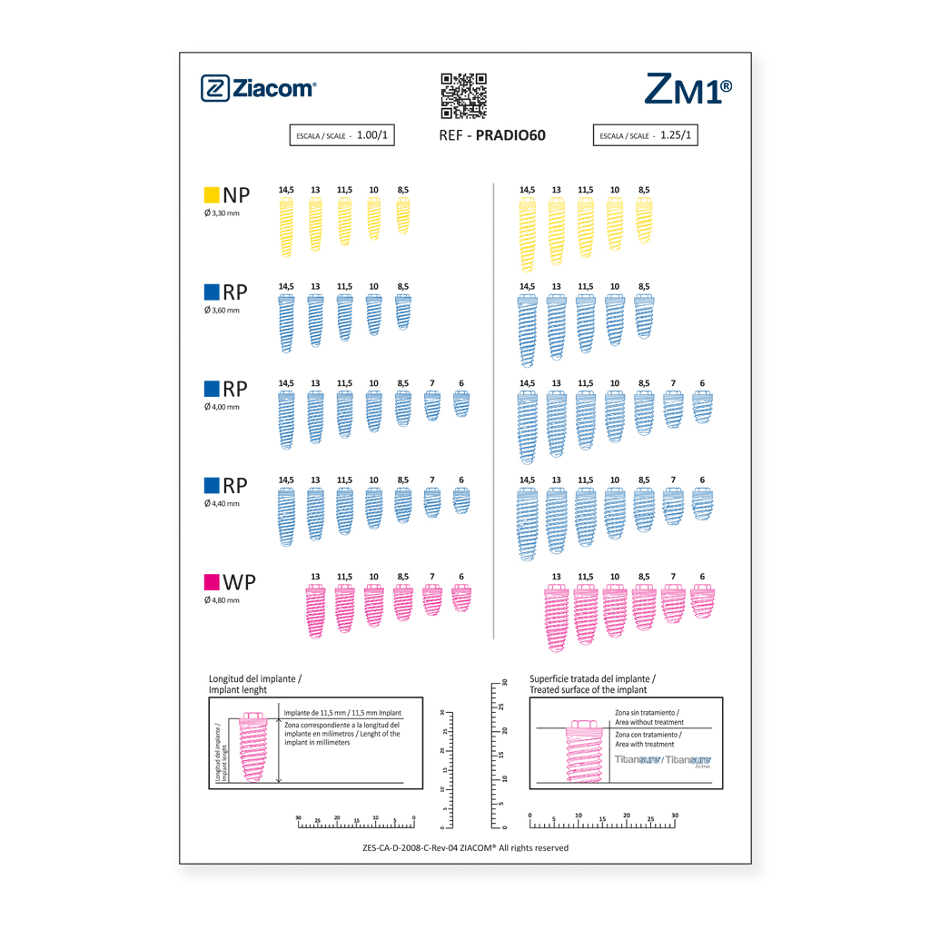 Radigraphic template ZM1 